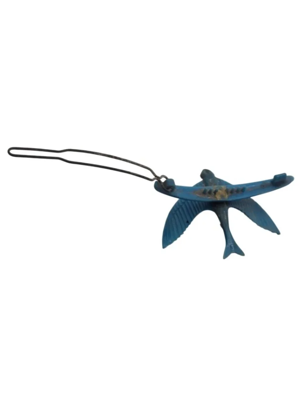 Vintage Bluebird Hair Barrette Clip Blue Swallow Plastic AS IS Retro Happiness